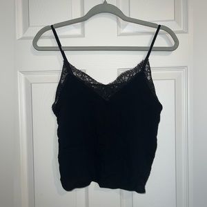 perfect black tank top with lace trim